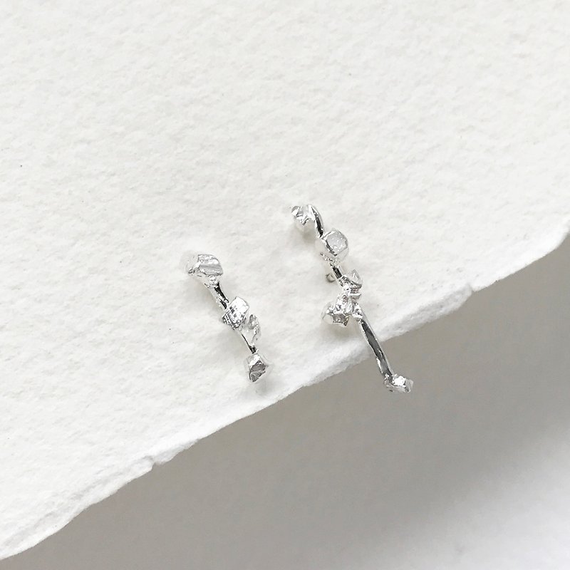 Scatter Earring Landscape collection 925 silver - ต่างหู - โลหะ สีเงิน