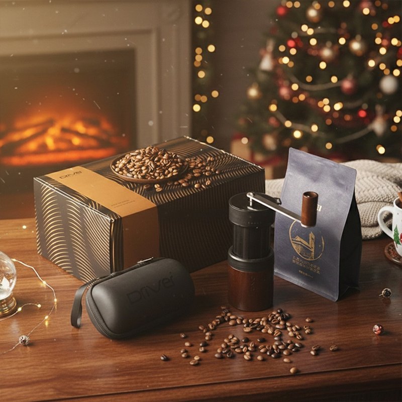 Driver 豪華絕配咖啡聖誕禮盒組 - 咖啡壺/手沖壺 - 不鏽鋼 