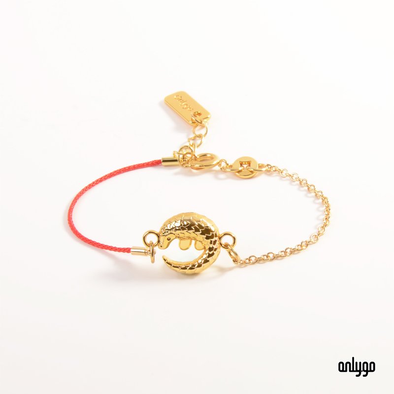 Lucky Bracelet 動物系列幸運手鍊 / 穿山甲 - 手鍊/手環 - 其他金屬 金色
