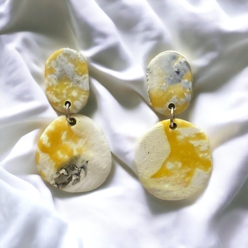 good-bowl-gold STM13 | Polymer Clay Earrings | Snow on The Moon Collection