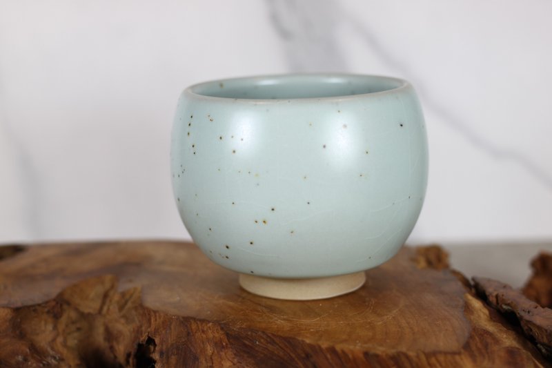 【蛇年新春】鐵班汝窯 天青開片 圓融茶碗 葉敏祥手作 320ml - 茶壺/茶杯/茶具 - 瓷 
