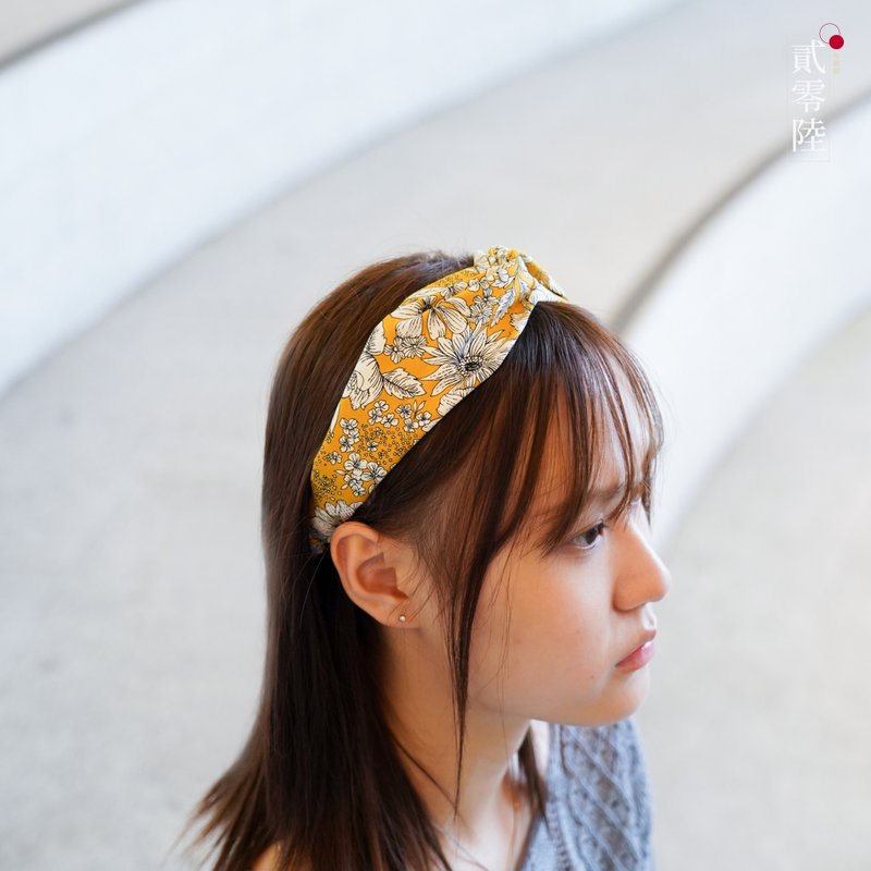 Handmade Headband / Unisex Style / Tokyo Styled Pattern - Hair Accessories - Cotton & Hemp Multicolor