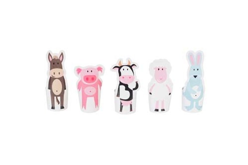 [pukaca hand-made educational toys] finger doll series - farm animals - ของเล่นเด็ก - กระดาษ หลากหลายสี
