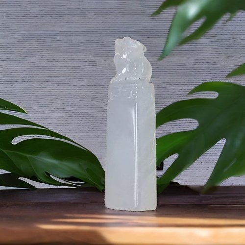 瓔珞翡翠 【招財神獸】冰種翡翠貔貅玉印章 | 天然緬甸玉翡翠A貨 | 送禮