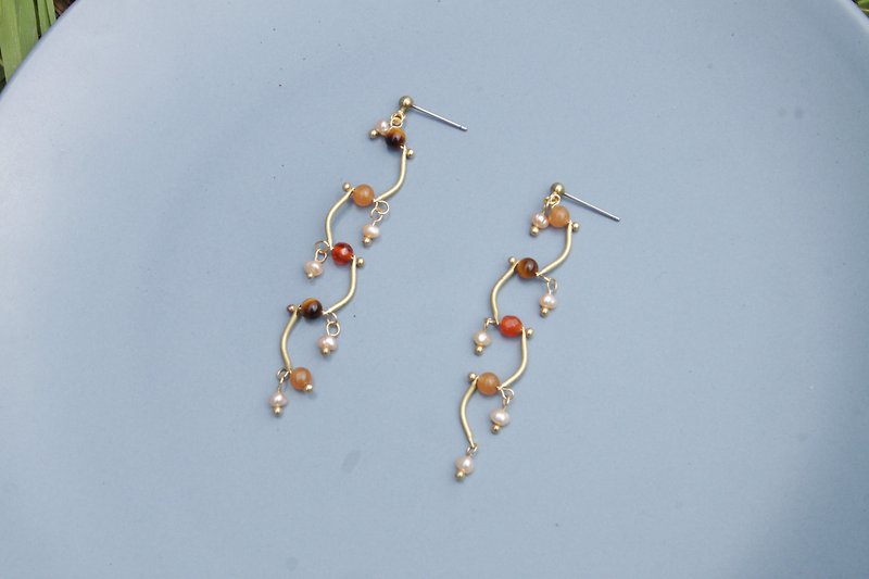 Drops | Earrings - 泫 - Earrings & Clip-ons - Other Metals Orange