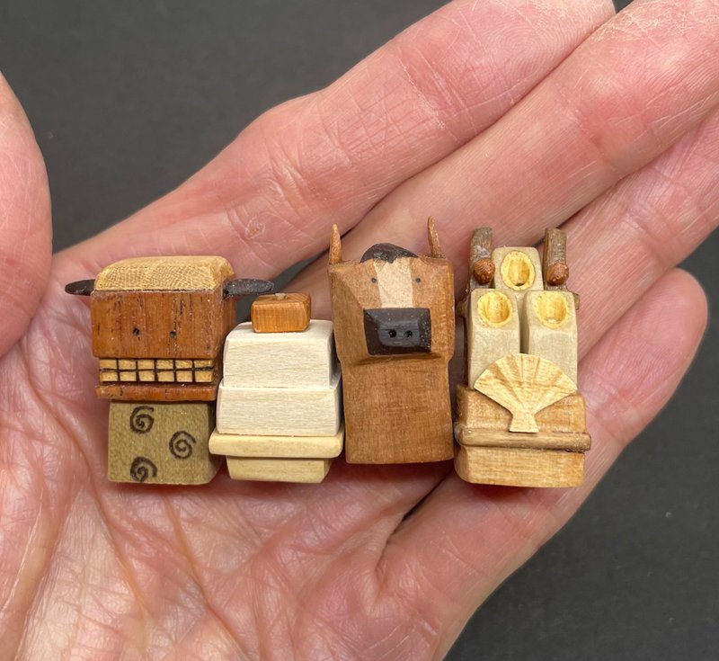 スクエアシリーズお正月バージョン - 擺飾/家飾品 - 木頭 咖啡色