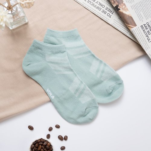 VOLA維菈文創 消臭專家 透氣除臭素色運動襪 台灣製 透氣網 機能襪 除臭襪 綠