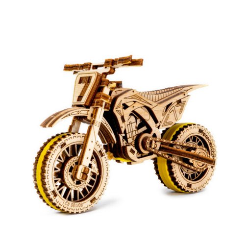 WOODEN CITY 木製積木 偷偷為男友準備的手工禮物WOODEN CITY MotoCross木製越野電單車