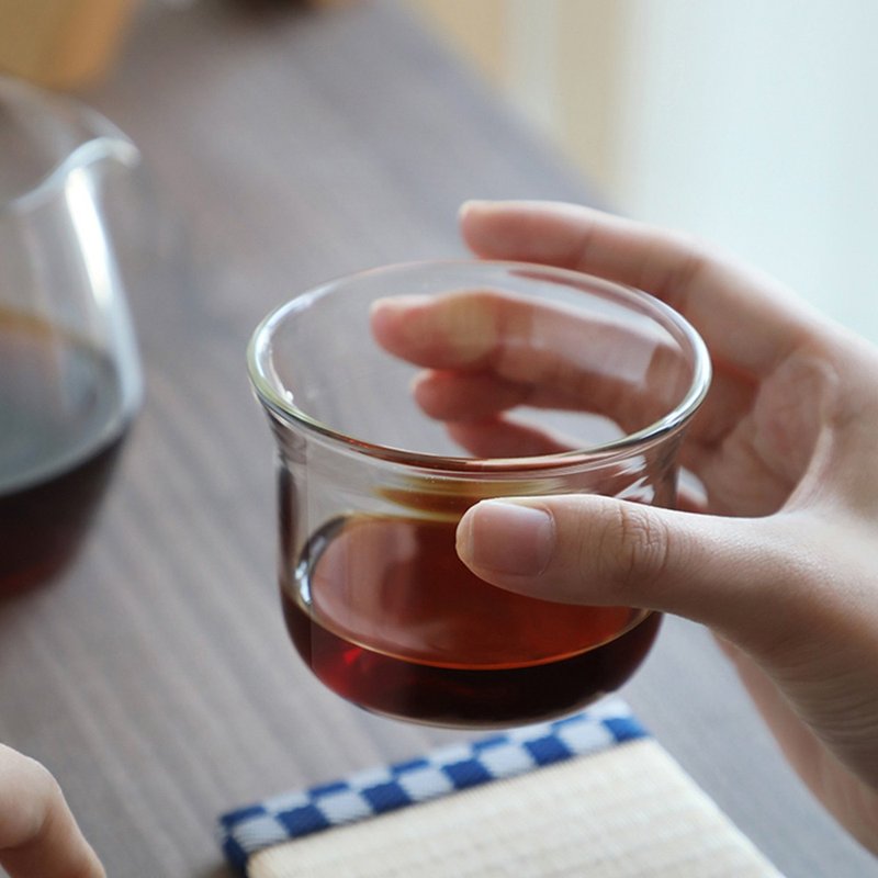 日本霜山 耐熱玻璃咖啡杯-220ml-2入 - 咖啡杯/馬克杯 - 玻璃 透明