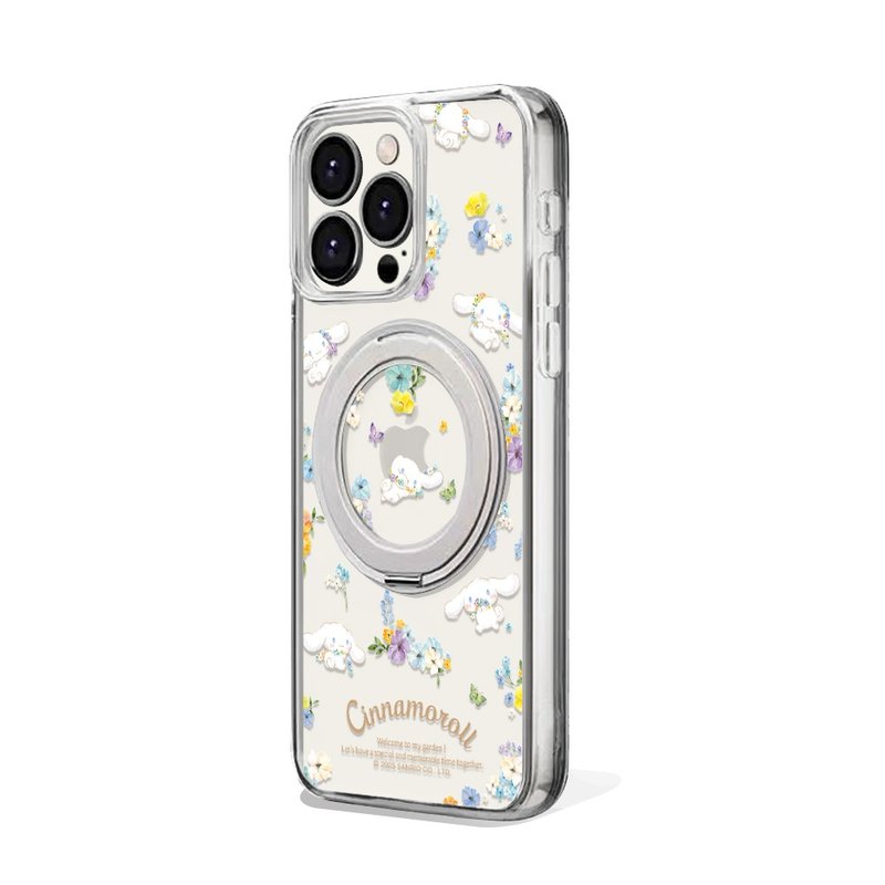 三麗鷗 iPhone16/15/14/13軍規360旋轉磁吸立架手機殼-花季大耳狗 - 手機殼/手機套 - 其他材質 多色
