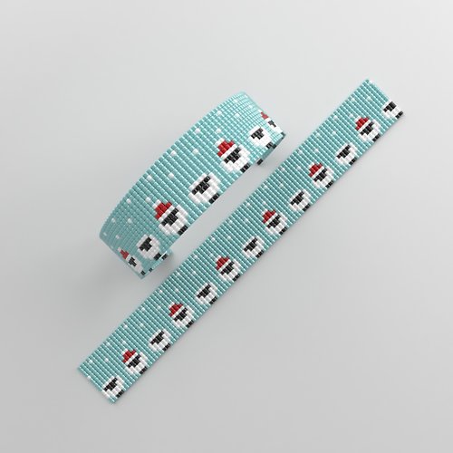 BIJU Loom bracelet pattern, miyuki pattern, parallel stitch pattern,274串珠手链的图案图案