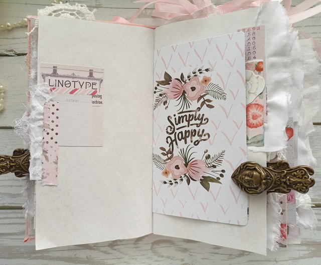 薔薇とレースのビクトリアンスィートジャンクジャーナル*Serenity* 薔薇とレースのビクトリアンスィートジャンクジャーナル