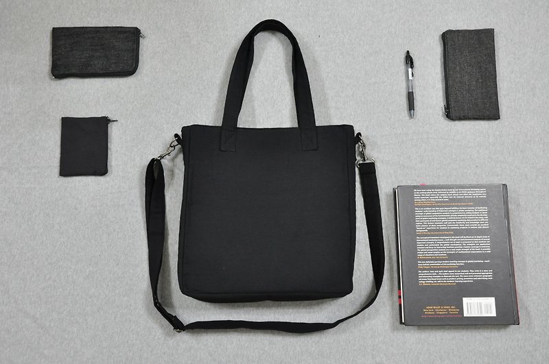 ENDURE / Shoulder Bag / Thick Pound Black Twill