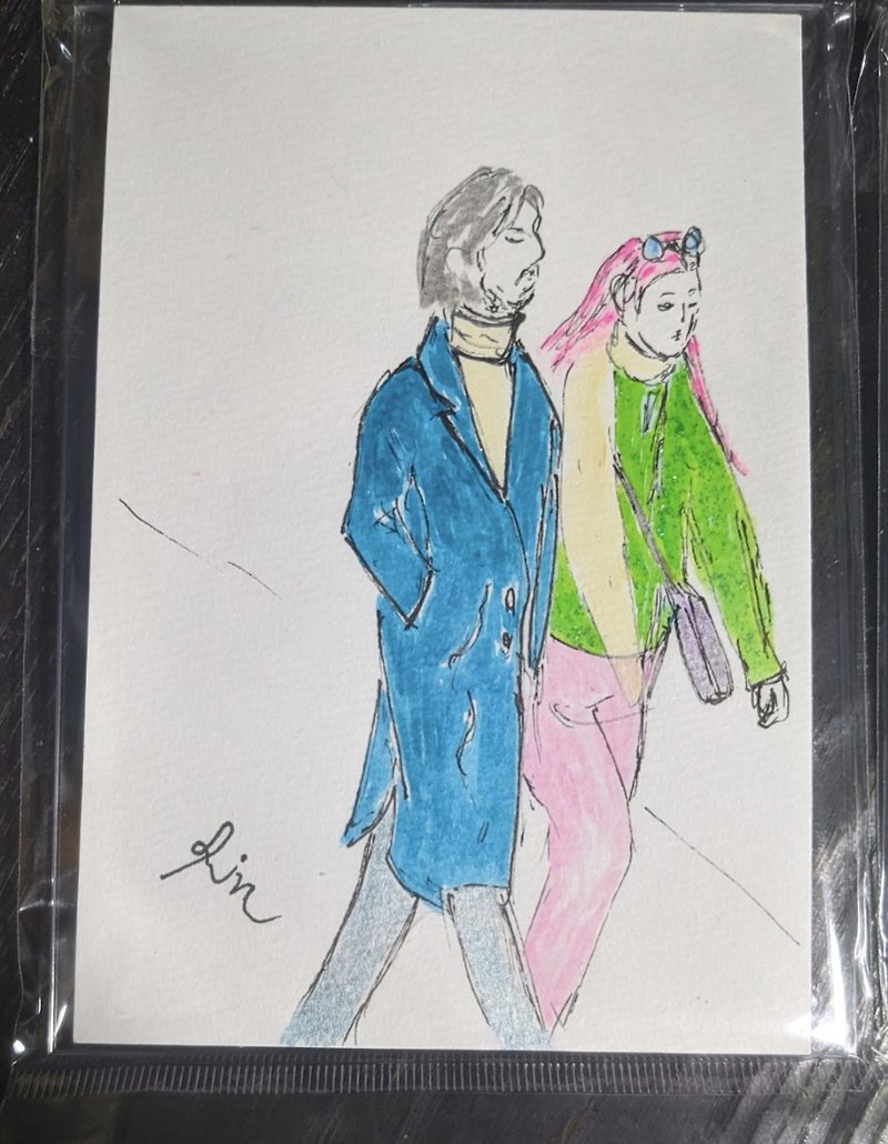 [Fashion Street Series] Gait - โปสเตอร์ - กระดาษ สีน้ำเงิน