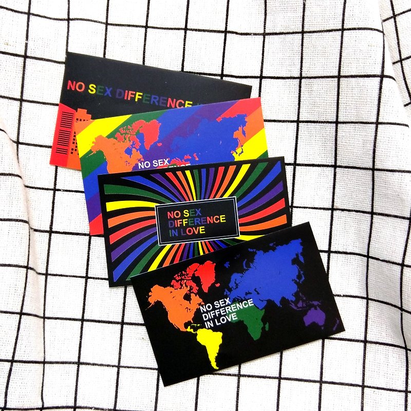 World map rainbow sticker - Stickers - Paper Multicolor