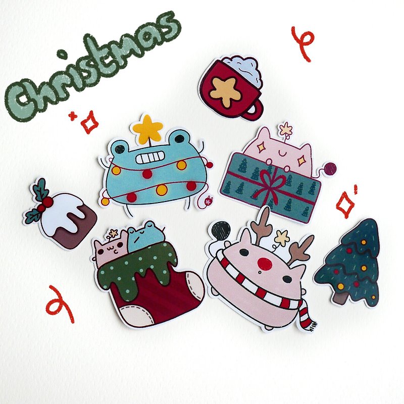 Christmas sticker set (14 pieces)