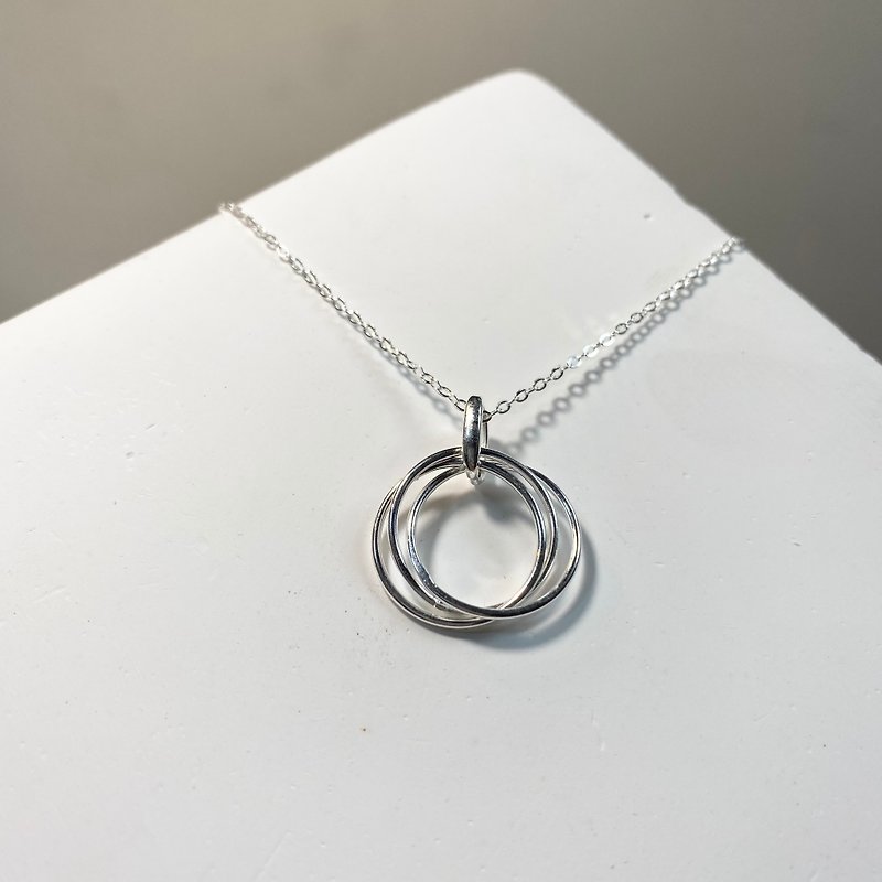 【Point and line】925 sterling silver necklace - สร้อยคอ - เงินแท้ 