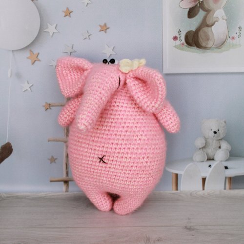 【予約販売】本 ピンクの象のおもちゃのぬいぐるみ、かわいいピンクの象、象の その他