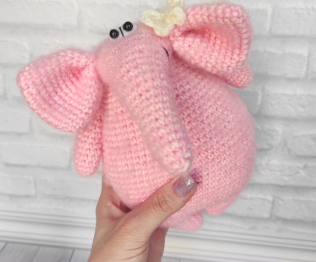 ピンクの象のおもちゃのぬいぐるみ、かわいいピンクの象、象の