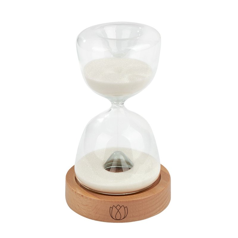 [Moses, Germany] LED Meditation Hourglass Lamp (15 minutes) - Items for Display - Glass Transparent