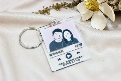 [Customized Christmas packaging with similar color painting] Additional  purchase - Lyrics keychain