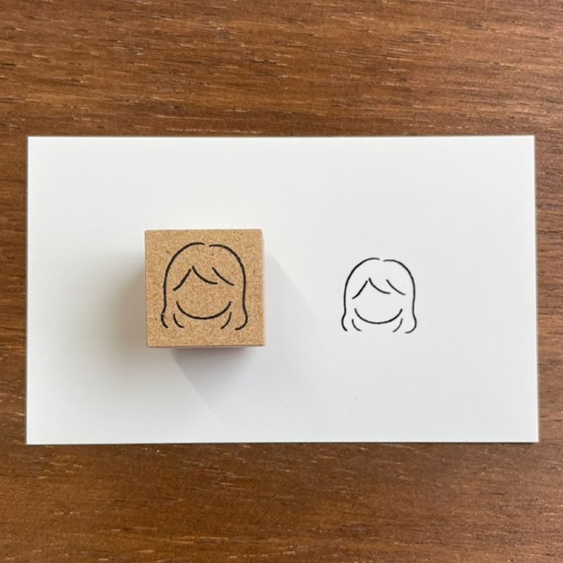 顔フレーム ロング 手帳スタンプ ラバースタンプ スケジュール帳 日記 日本製 b-058-5 - 印章/印台 - 木頭 