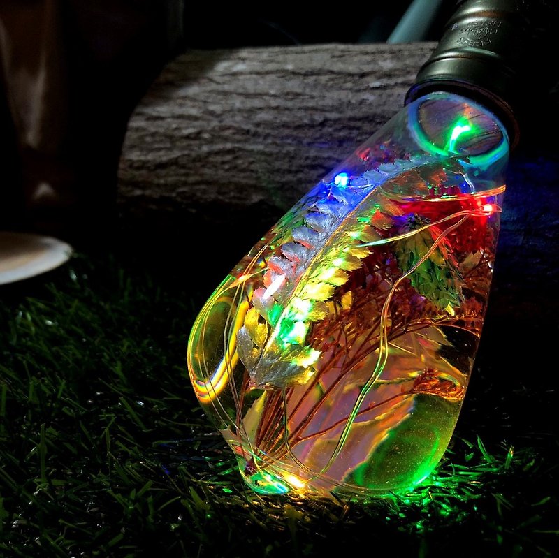 台湾特許、非浮遊花、エジソン電球、アートランプ、液体電球、オリジナルの特許製品 - 照明・ランプ - ガラス 