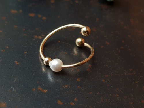 One N Only Jewelry 【聖誕飾品】時尚耳骨夾 無痛耳骨夾 14K注金水晶珍珠耳骨夾-一