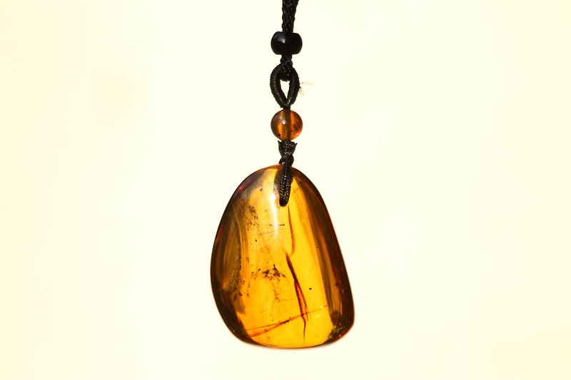 【Series of Amber】Burmese amber organic shape pendant 15