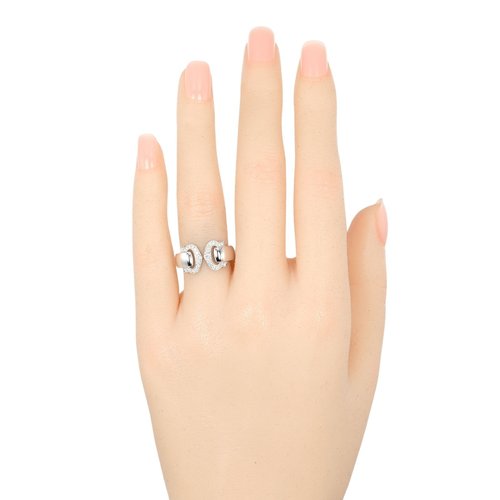 Cartier リング 2C ブークルセ K18WG ダイヤモンド 8号 日本直送】カルティエ CARTIER 2C ブークルセ 8号 リング 指輪 K18WG