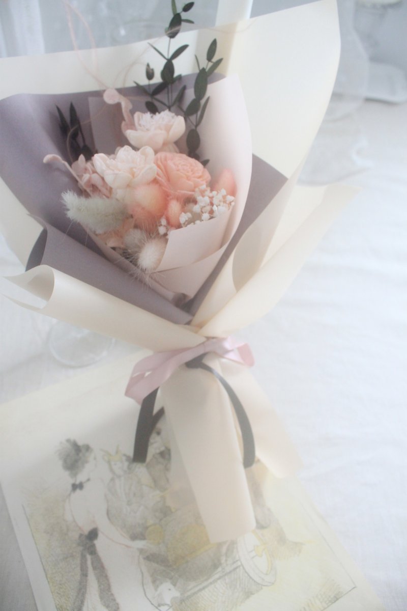 Elegant chapter of youth・Retro dry bouquet - Dried Flowers & Bouquets - Plants & Flowers Pink