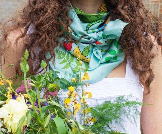 Pleated Silk Scarf - Pale Pink, The Pretty Bee Co.