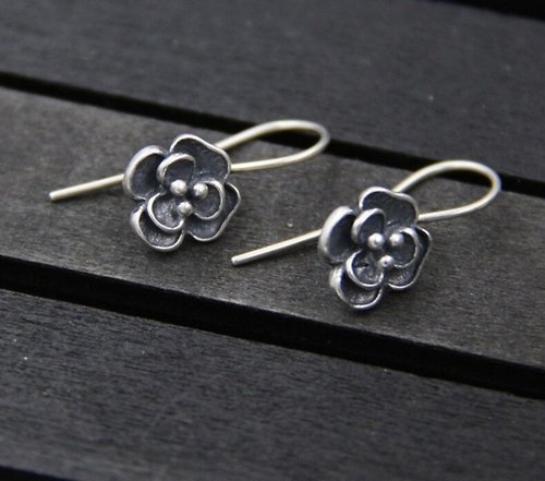 garyjewelry Real S 925 Sterling Silver Women Romantic Flower Earrings Designer Thai Silver