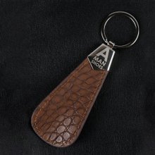 Leather Keyring Engraved Taipei City Taiwan Flag