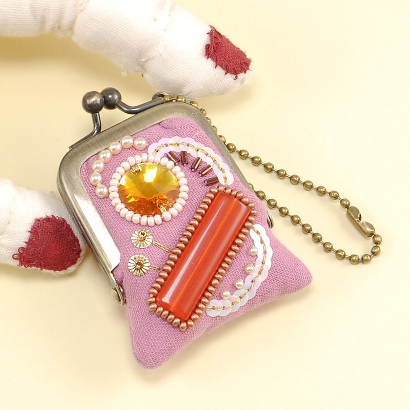 小さな小さながま口sparkle30 - 化妝袋/收納袋 - 塑膠 粉紅色