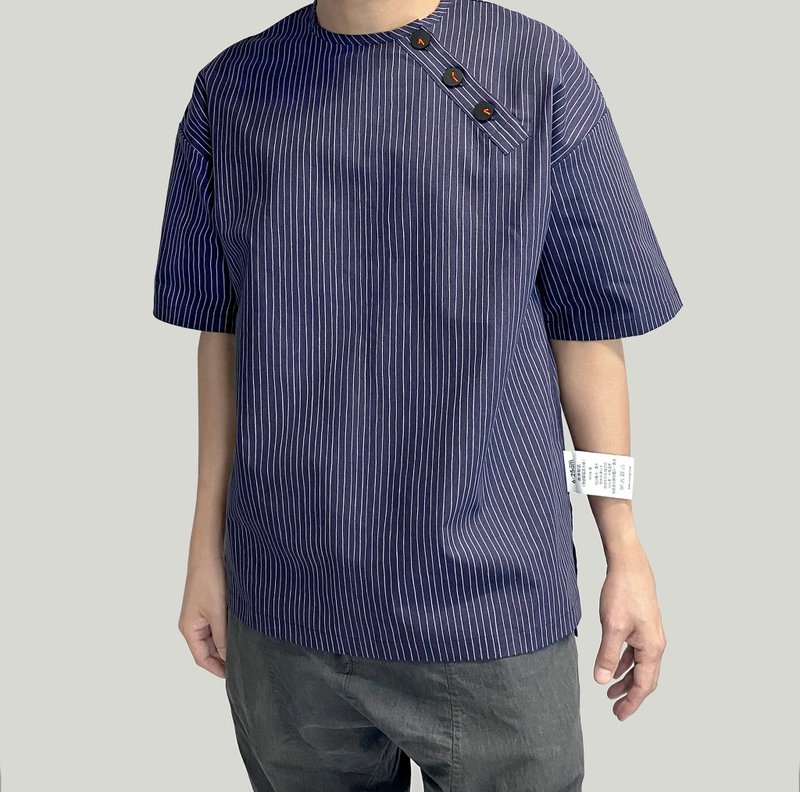 6:25am Time Difference Shirt - 藍色 - 其他 - 棉．麻 藍色