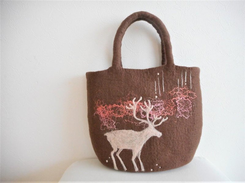 Quiet Forest Bag - Handbags & Totes - Wool Brown