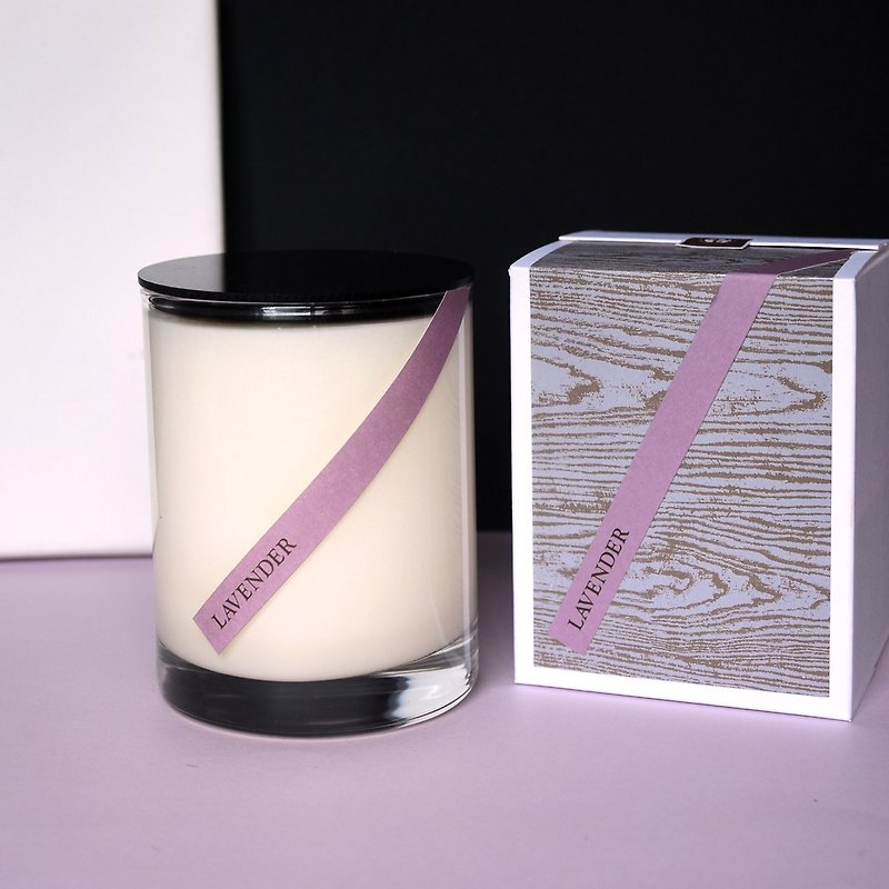 Elegant floral scent │ Southern French fragrance and pure plant soy Wax essential oil candle - เทียน/เชิงเทียน - พืช/ดอกไม้ สีม่วง