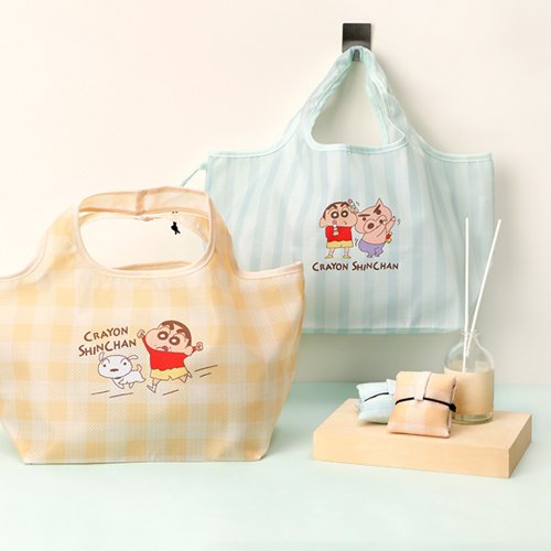 NORNS 蠟筆小新mini eco bag-廣口購物袋 環保袋 折疊輕巧好收納手提袋