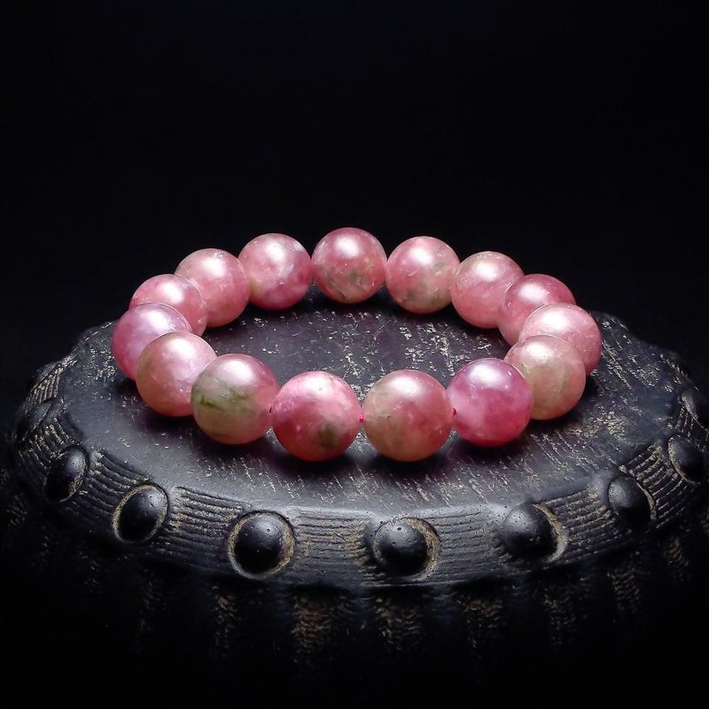 梅紅西瓜碧璽 手鍊 手鏈 手圍:16cm QBR-00117 - 手鍊/手鐲 - 半寶石 