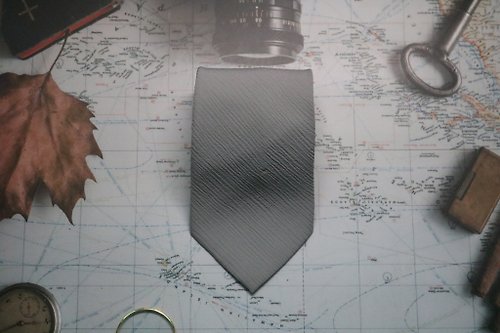 壞紳士 素色暗紋淺灰色真絲領帶/商務男necktie