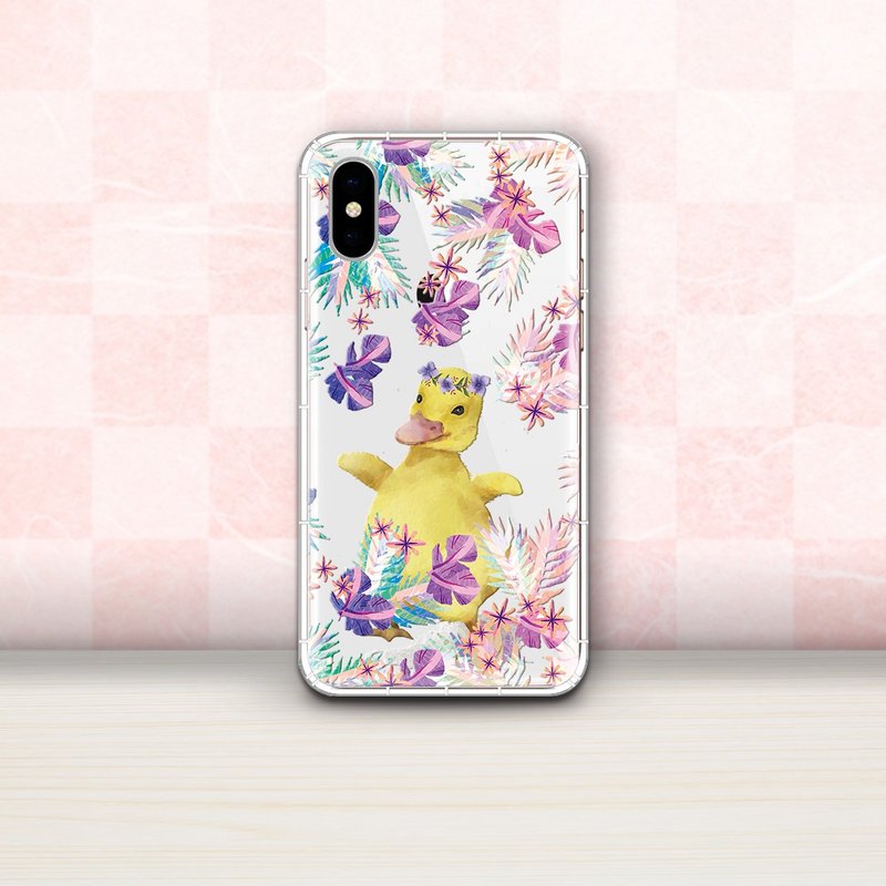 開心鴨鴨 花草小動物系列 支援各品牌手機殼CSAU14 - 手機殼/手機套 - 矽膠 多色