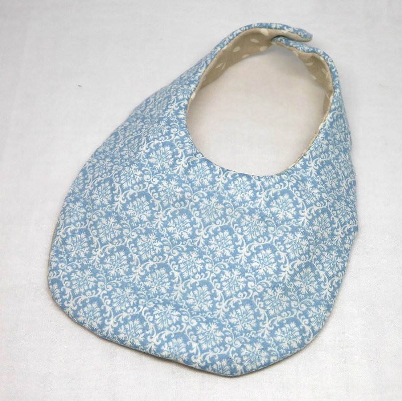 Japanese Handmade 8-layer-gauze Baby Bib - スタイ - コットン・麻 ブルー