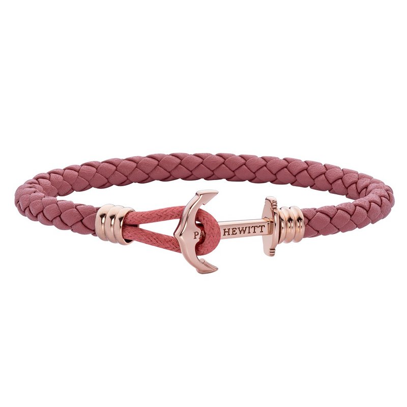 Paul Hewitt Anchor Bracelet PHREPLITE Rosegold PH-PHL-L-R-RB - 手鍊/手環 - 真皮 粉紅色