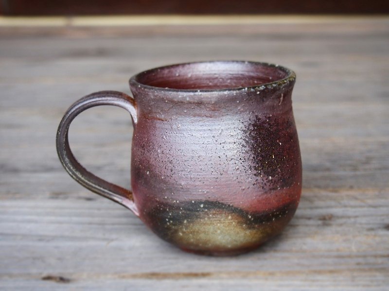 Bizen coffee cup (large) c 8 - 038 - Mugs - Pottery Brown