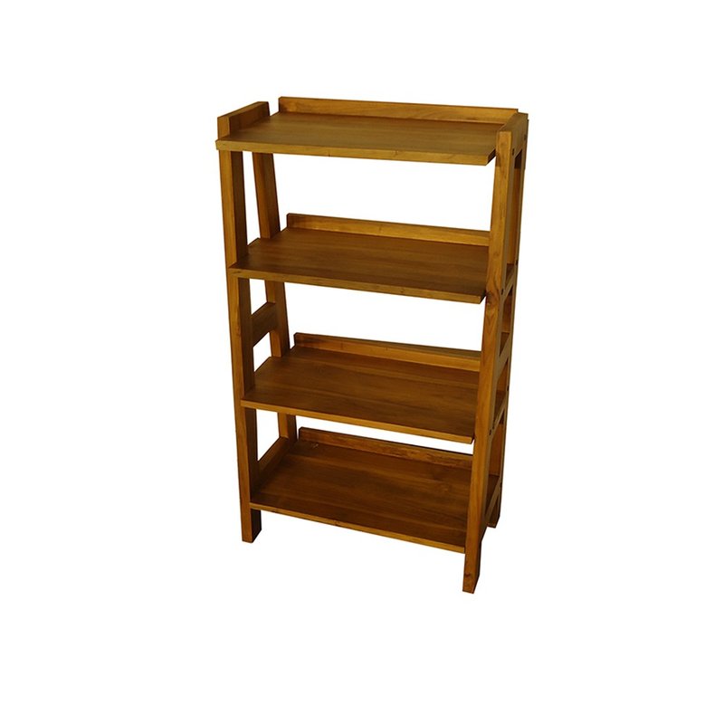 [Jidi City 100% Teak Furniture] RPSC036CS1 Teak Four-Layer Shelf Storage - ชั้นวางหนังสือ - ไม้ สีนำ้ตาล