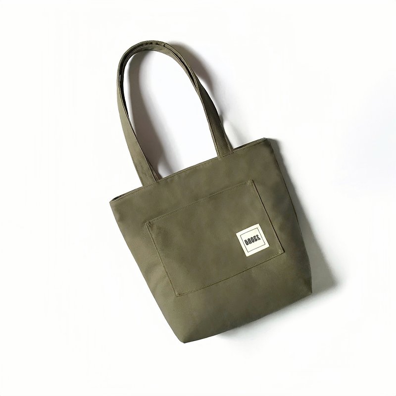 Everyday Treasure Bag Plain Color Shoulder Back Army Green - กระเป๋าแมสเซนเจอร์ - วัสดุอื่นๆ สีเขียว