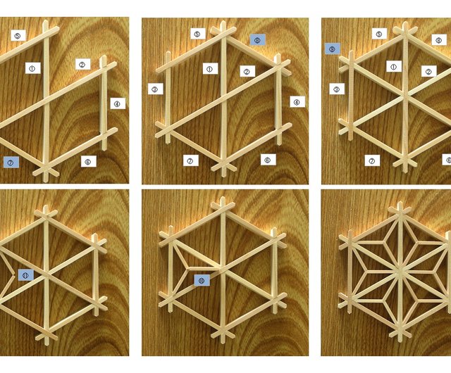 Japan Kumiko assembly kit Asahoha pattern L size Traditional