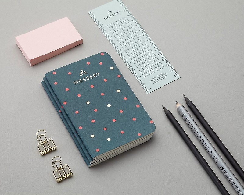 Teal Dots Pocket Notebook - สมุดบันทึก/สมุดปฏิทิน - กระดาษ 