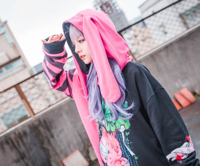 Anime Sweatshirt Aesthetic Clothing Kawaii Girl Menhera -  Israel